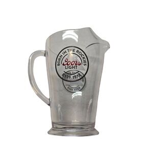 Coors Light Born in the Rockies Hard Plastic‎ Beer Pitcher Barware